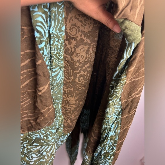 VTG Lotus Traders Plus Size 3X Midi Dress  Batik Tie Tye Boho Asymmetrical Hem - Picture 7 of 16